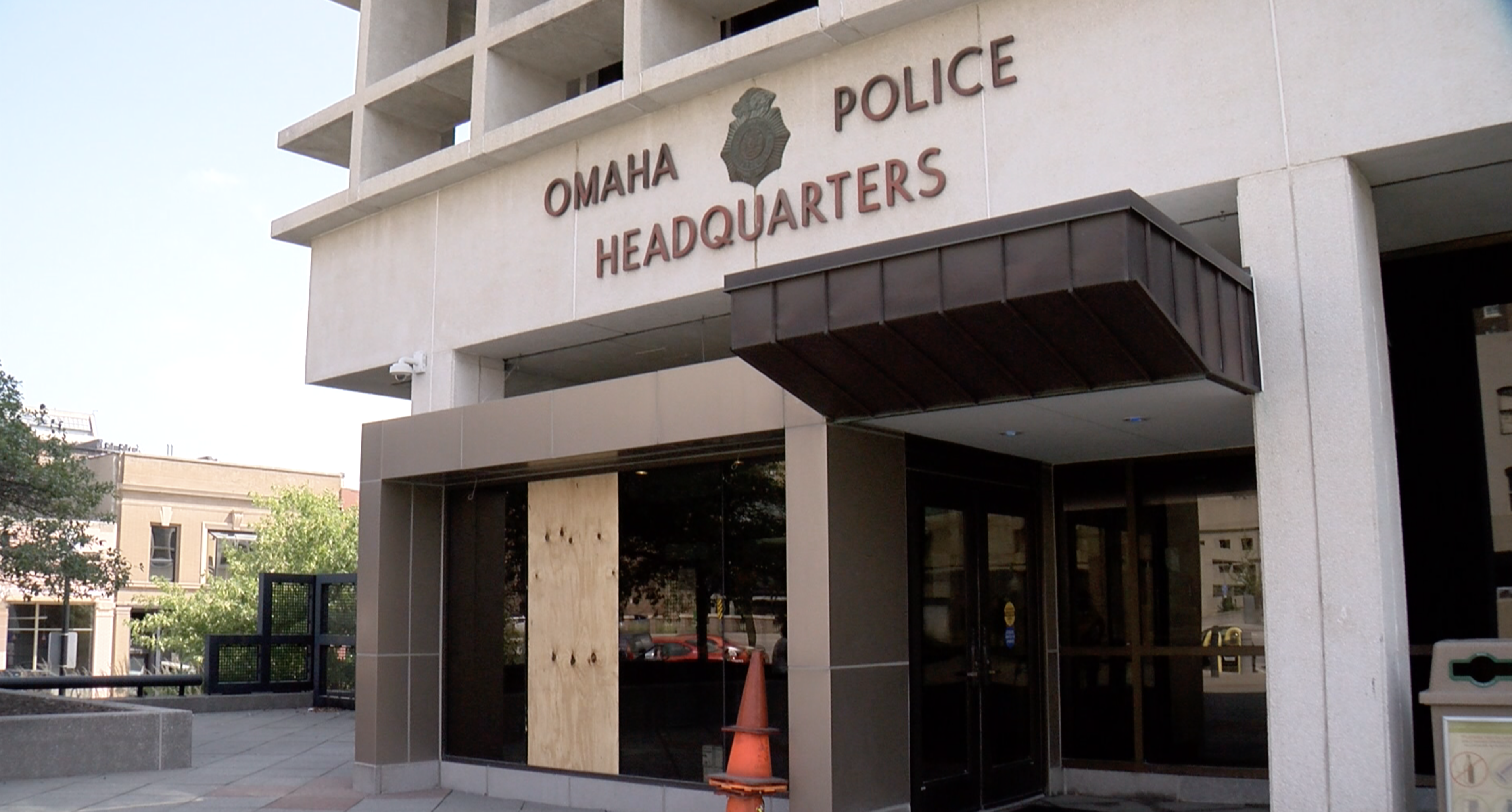 OPD headquarters windows busted out