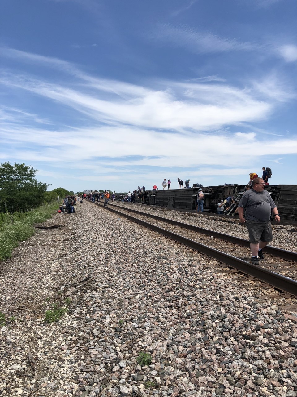 Train derailment in Mendon, Missouri
