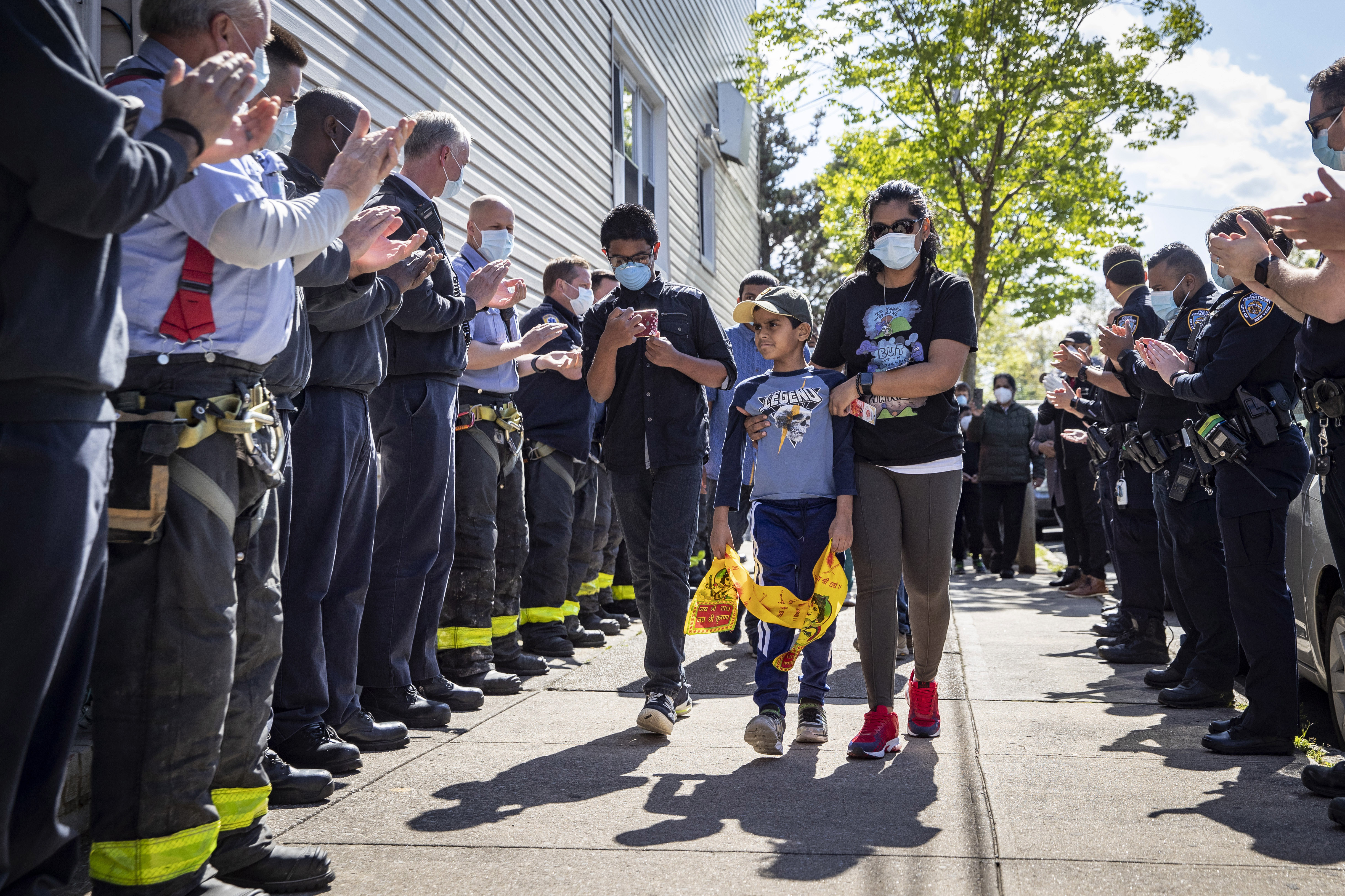 Boy, 8, reunited with first responders that saved his life during COVID-19-related cardiac arrest