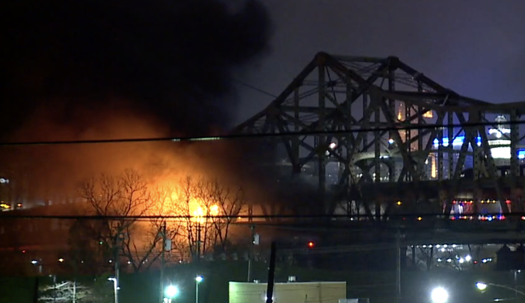 Semi crash and fire close Brent Spence Bridge Wednesday morning