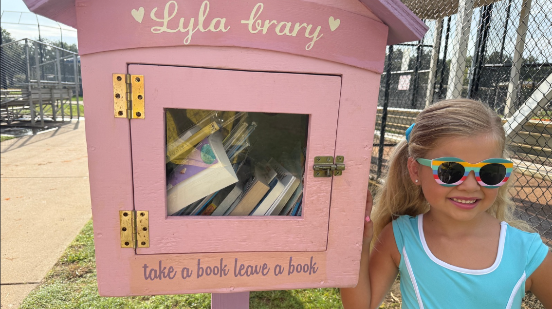 5-year-old spreads kindness through bright pink free book box in Plant City 