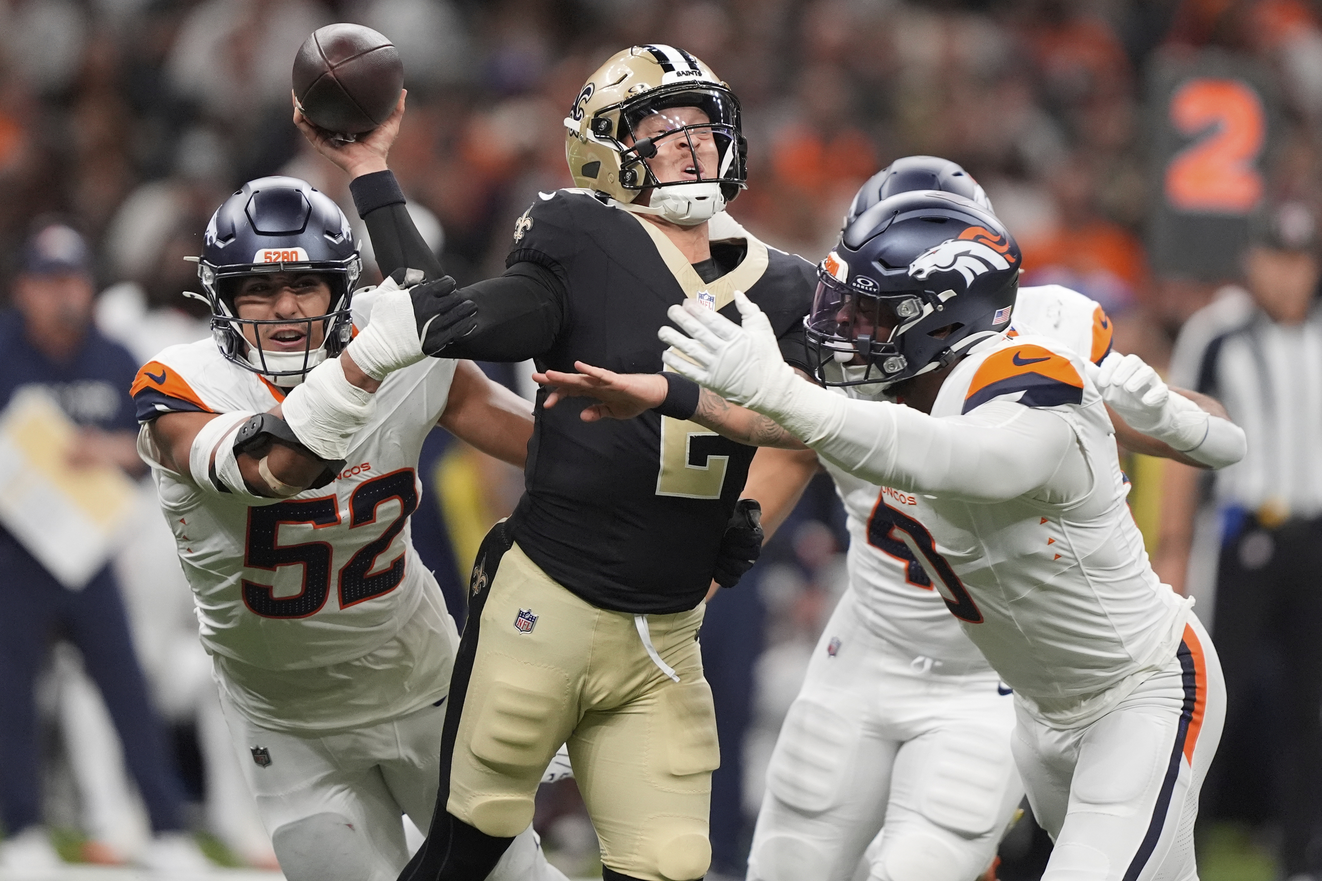 Broncos Saints Football