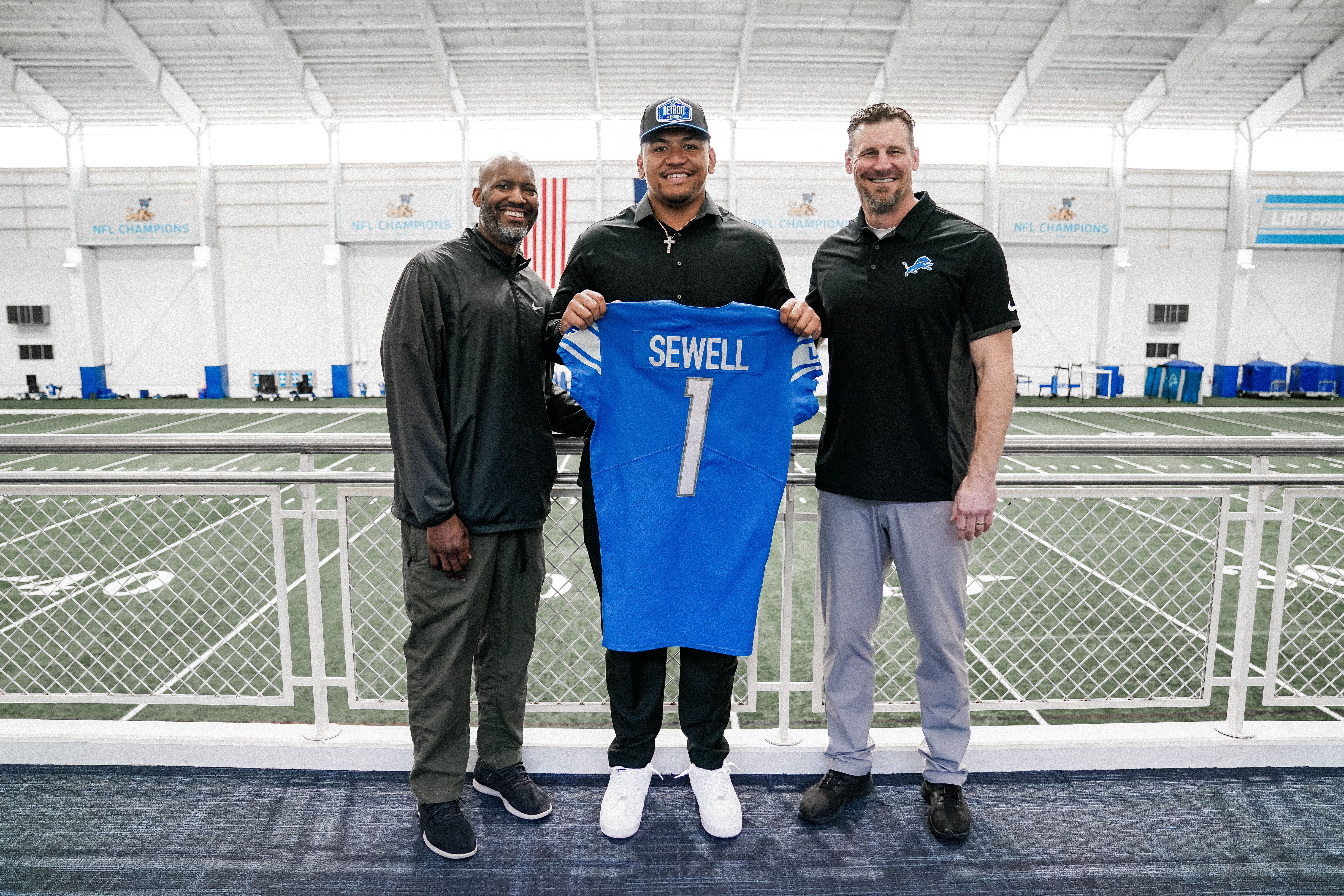 Penei Sewell top pick Lions Dan Campbell Brad Holmes