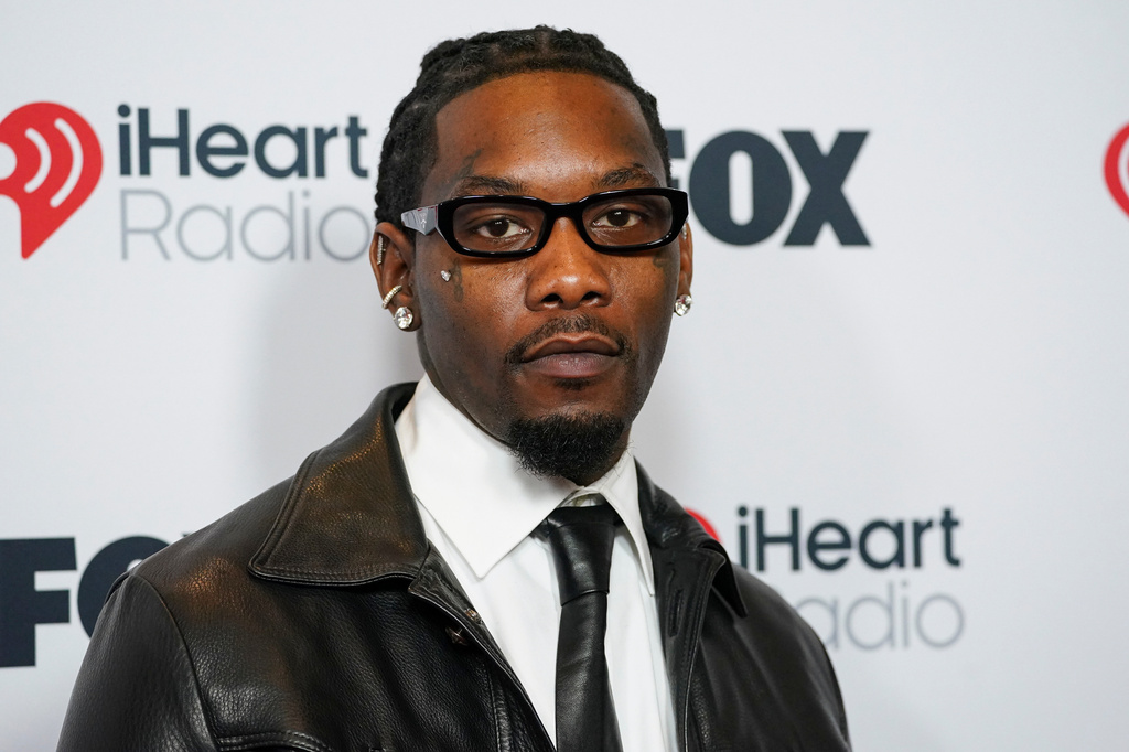 Offset arrives at the iHeartRadio Music Awards, March 17, 2025, at the Dolby Theatre in Los Angeles. 