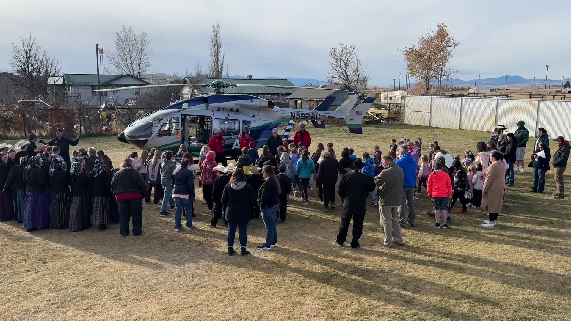 Mercy Flight pays a visit to Ulm school