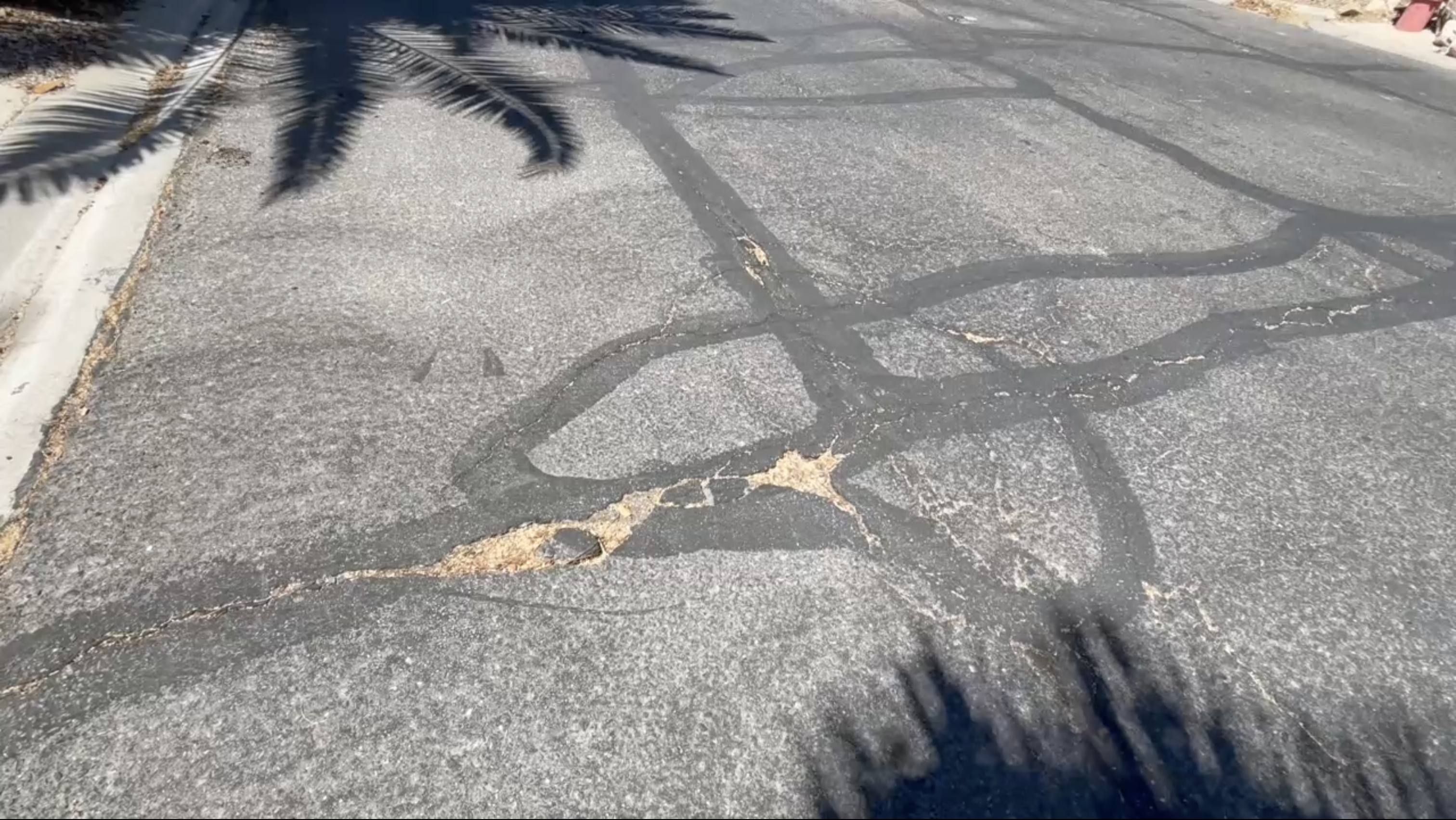 Villa Borega road damage