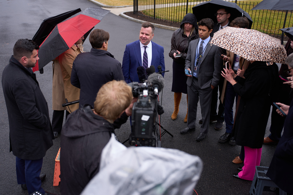 Director of the Federal Housing Finance Agency Bill Pulte speaks with reporters at the White House, Friday, Jan. 9, 2026, in Washington.