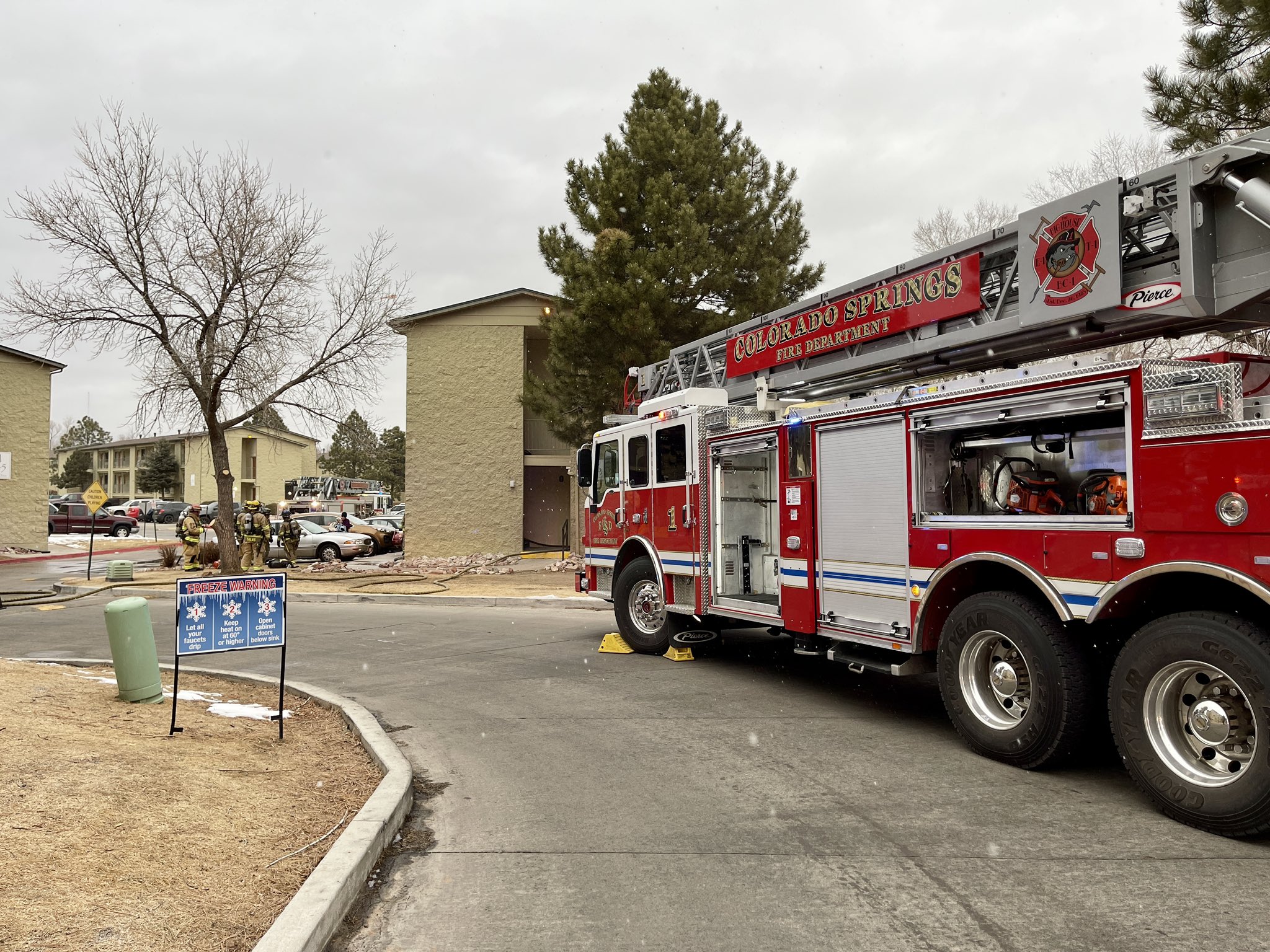 Fire at apartments