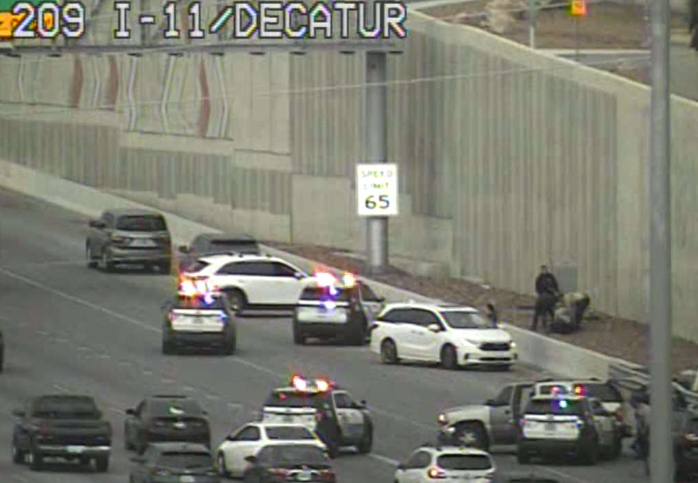 Police activity on I-11 and Decatur blocks right lanes, RTC says