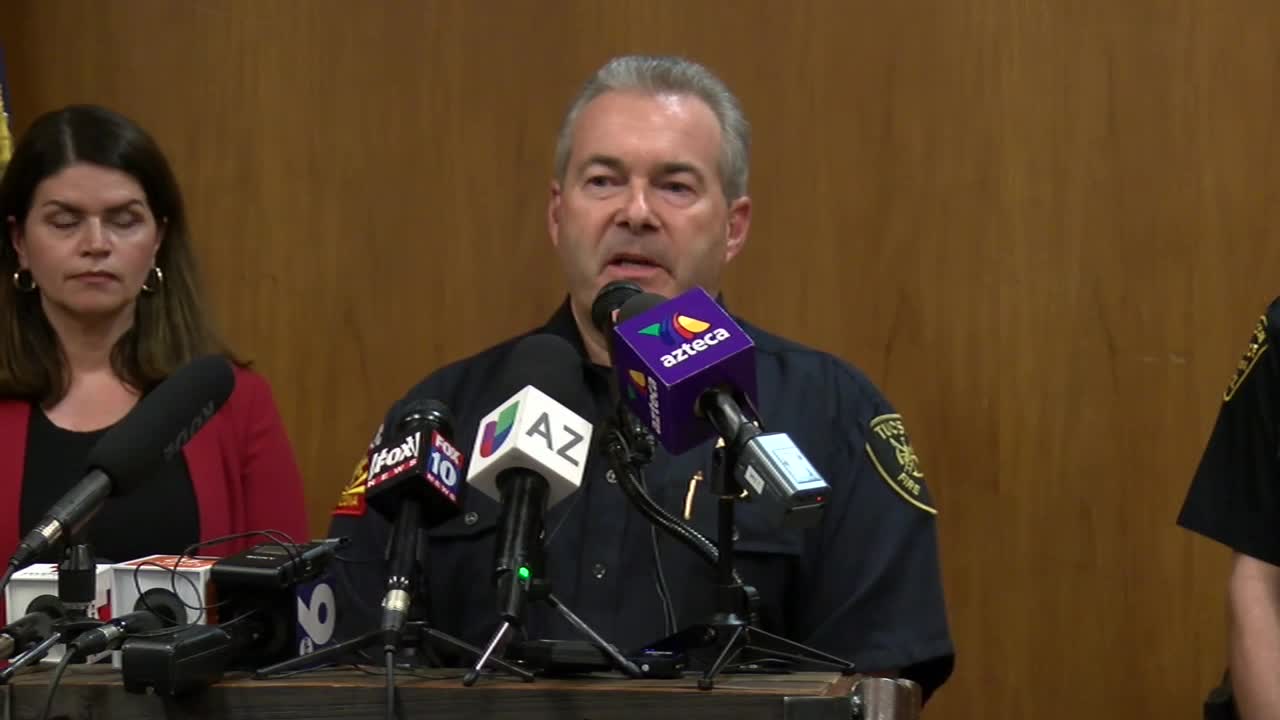 Tucson Fire Chief Chuck Ryan reacts to the July 19, 2021, shooting that left two EMTs hospitalized, a fire captain shot and a bystander dead.