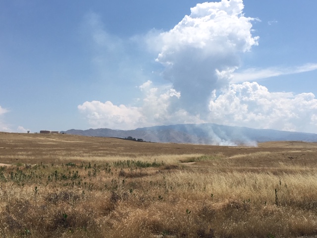 Comanche Fire in Northeast Bakersfield 2