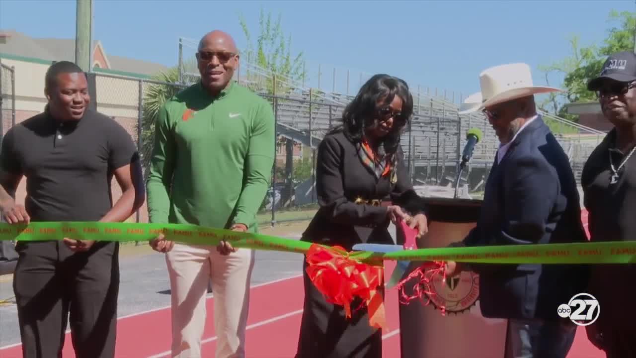 FAMU track athletes receive a new practice canopy as donors invest in the future of university sports