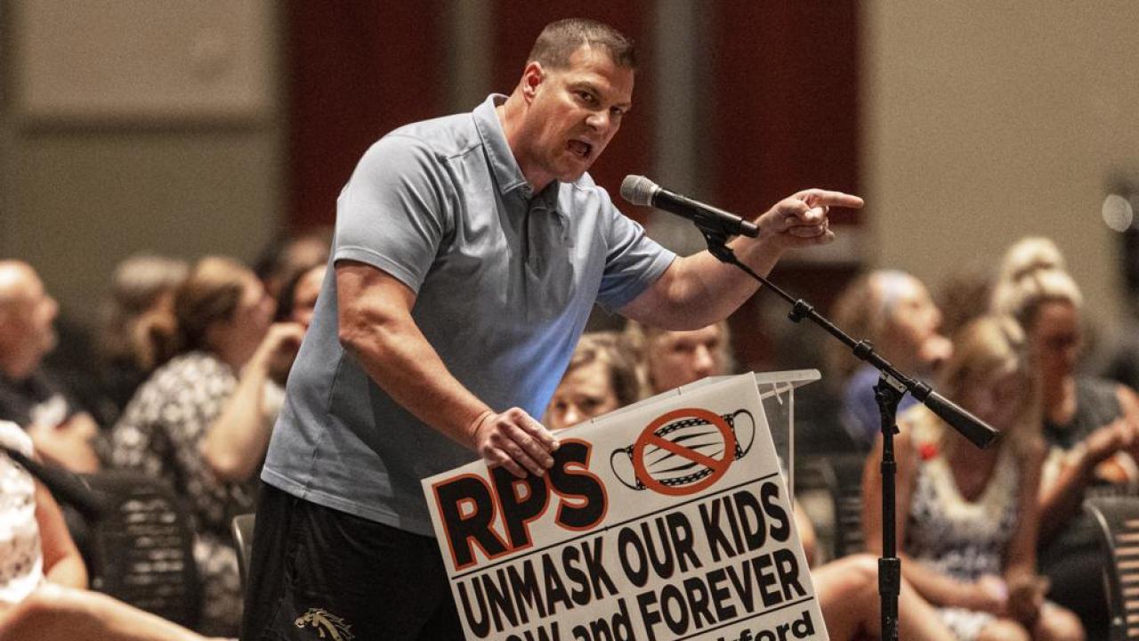 Parents against masks in schools