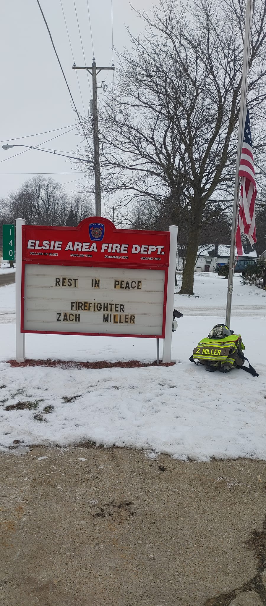 Elsie Area Fire Dept. "Rest in Peace" Zach Miller