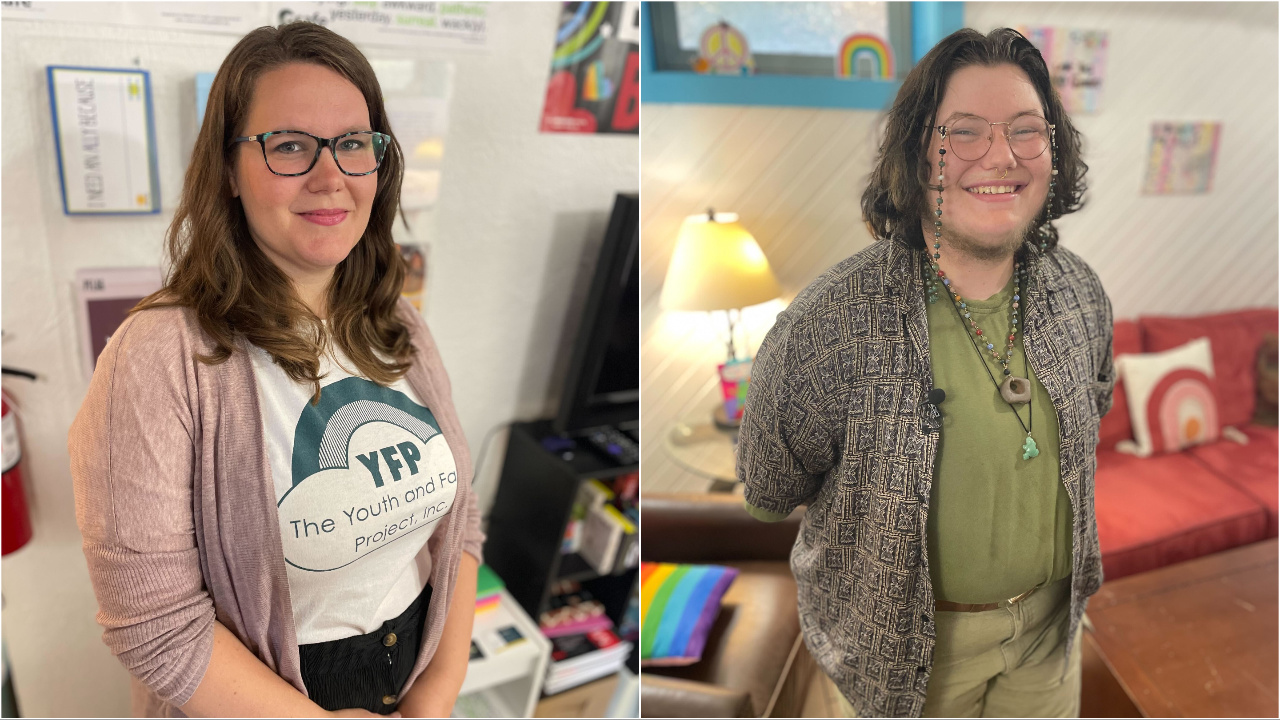 Staff with The Resource help LGBTQ community members. 