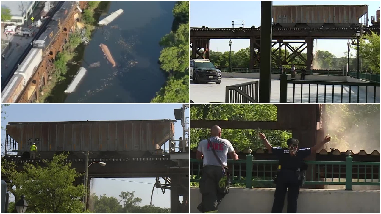 CSX crews work to stabilize derailed train cars in downtown Richmond 