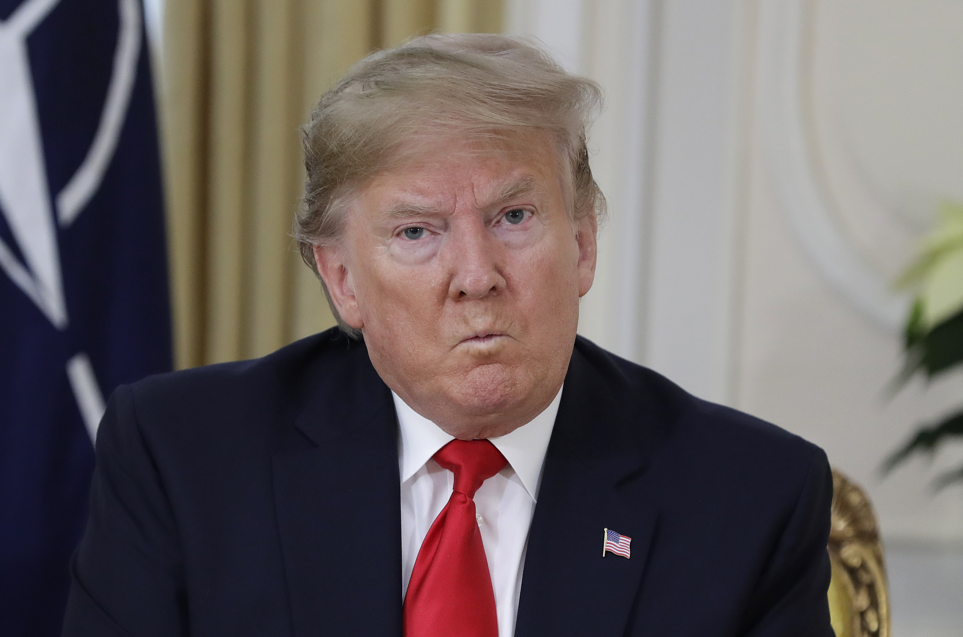 Donald Trump, Jens Stoltenberg, Emmanuel Macron