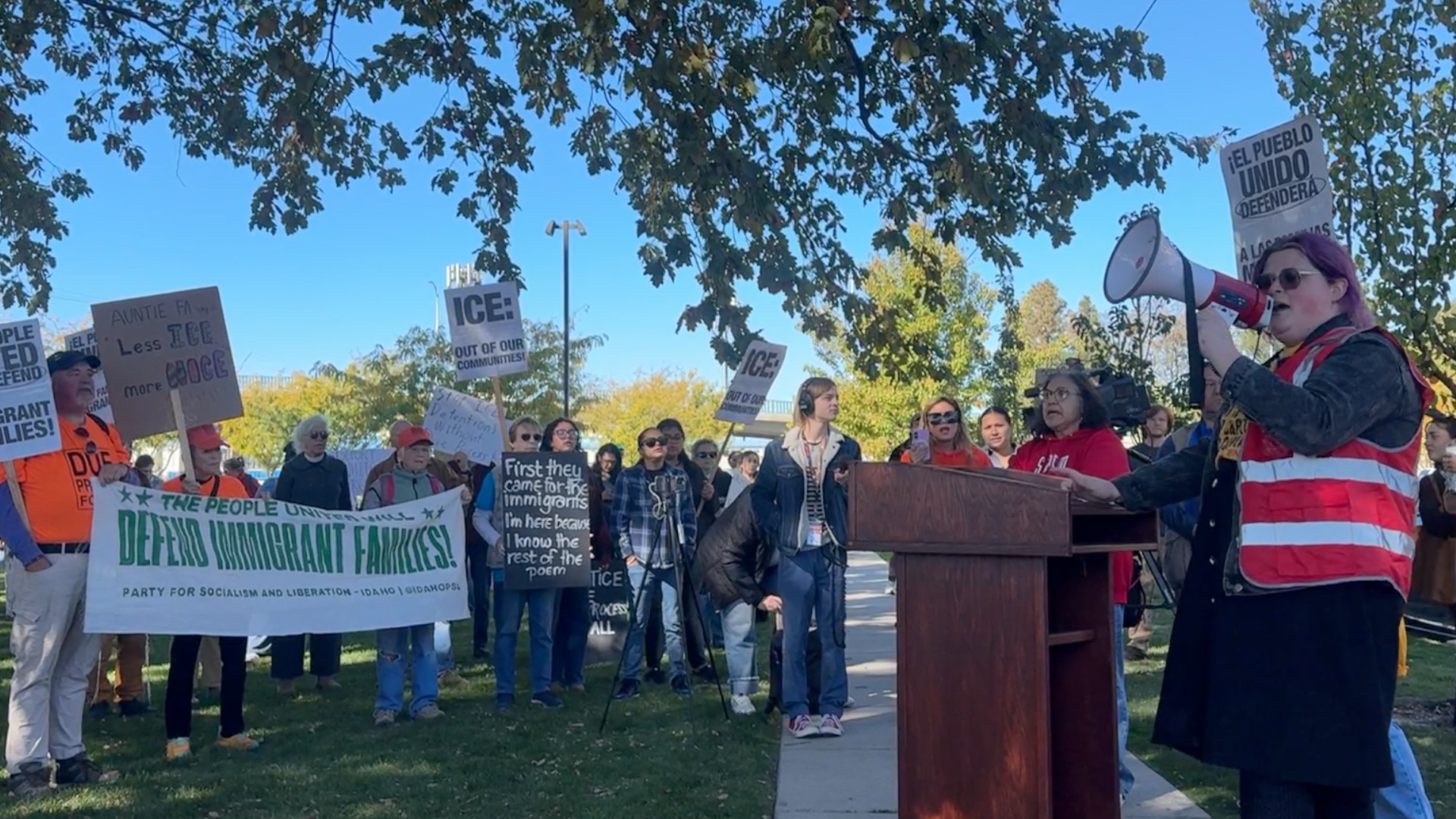 Poder and Aclu Protest 