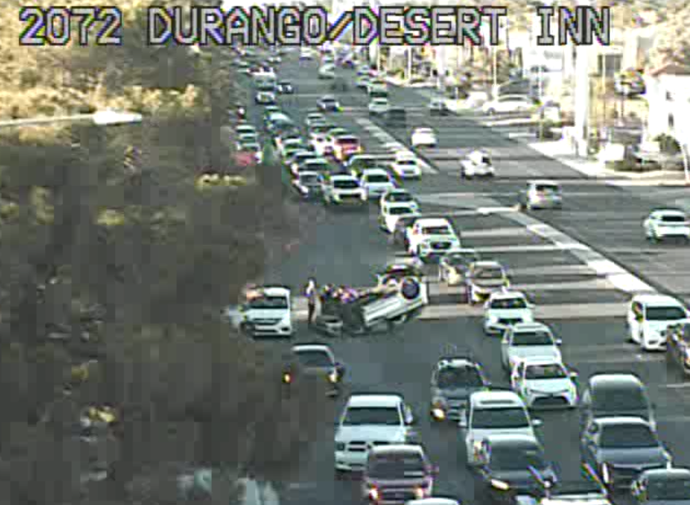 RTC: Crash closes southbound lanes on Durango Drive at Desert Inn Road 