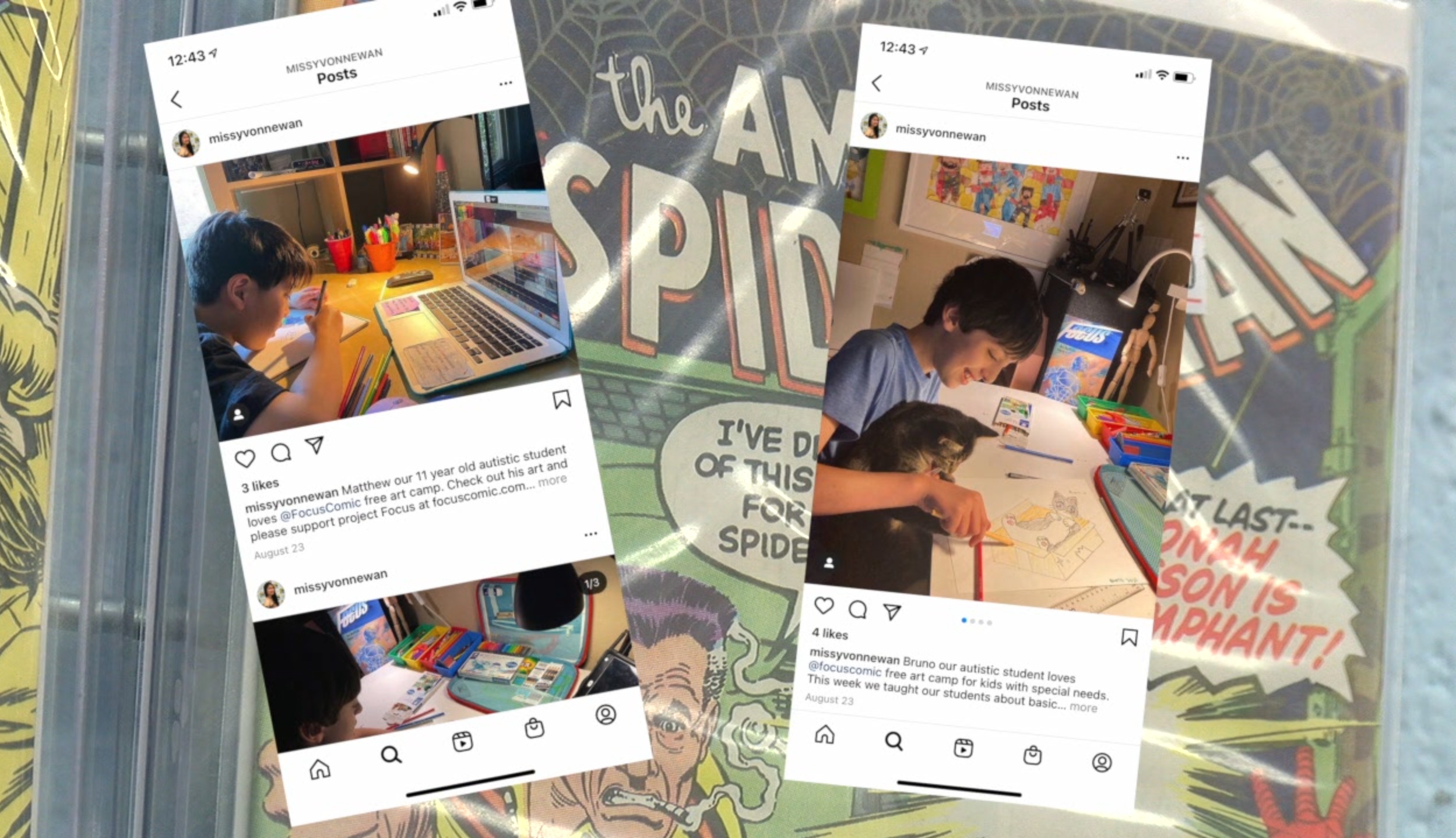 Valley artist offering free comic book class to kids with autism