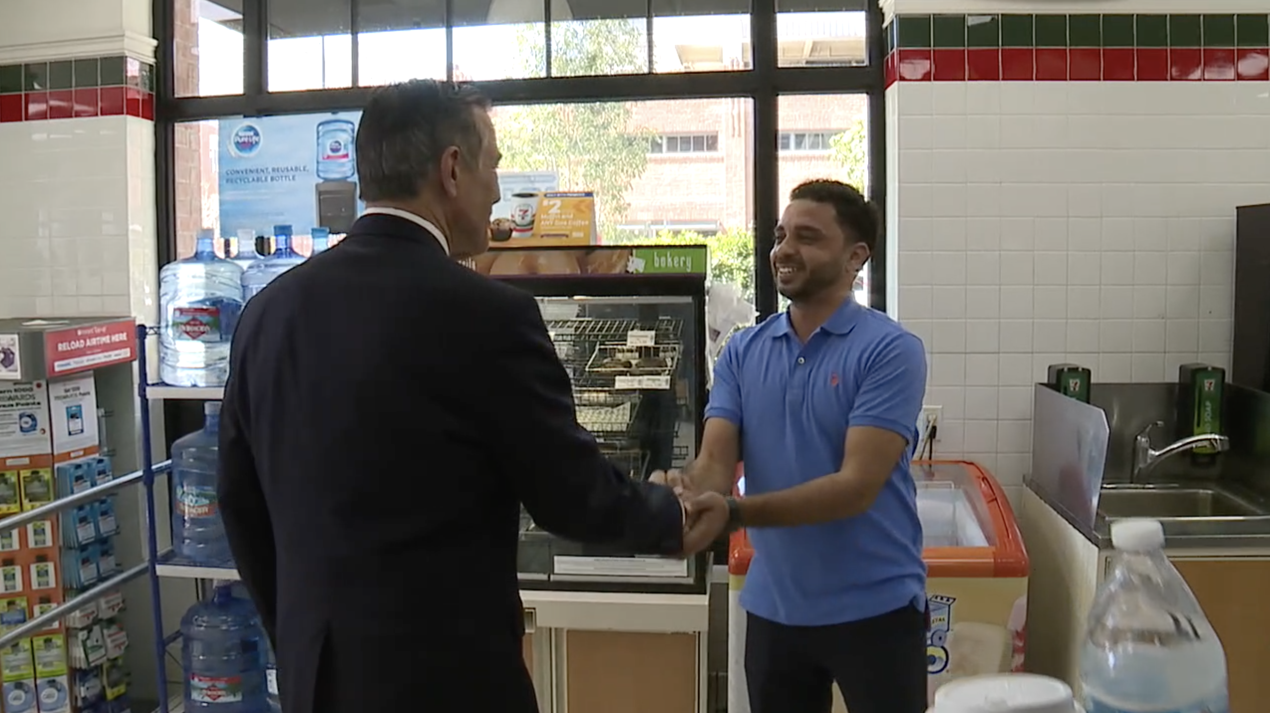 Rep. Darrell Issa greets Prince Wafa.