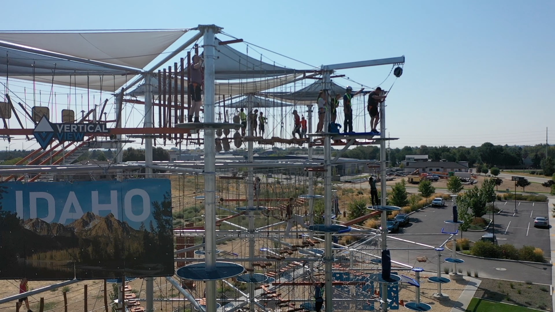 Vertical View's outdoor ropes obstacle course