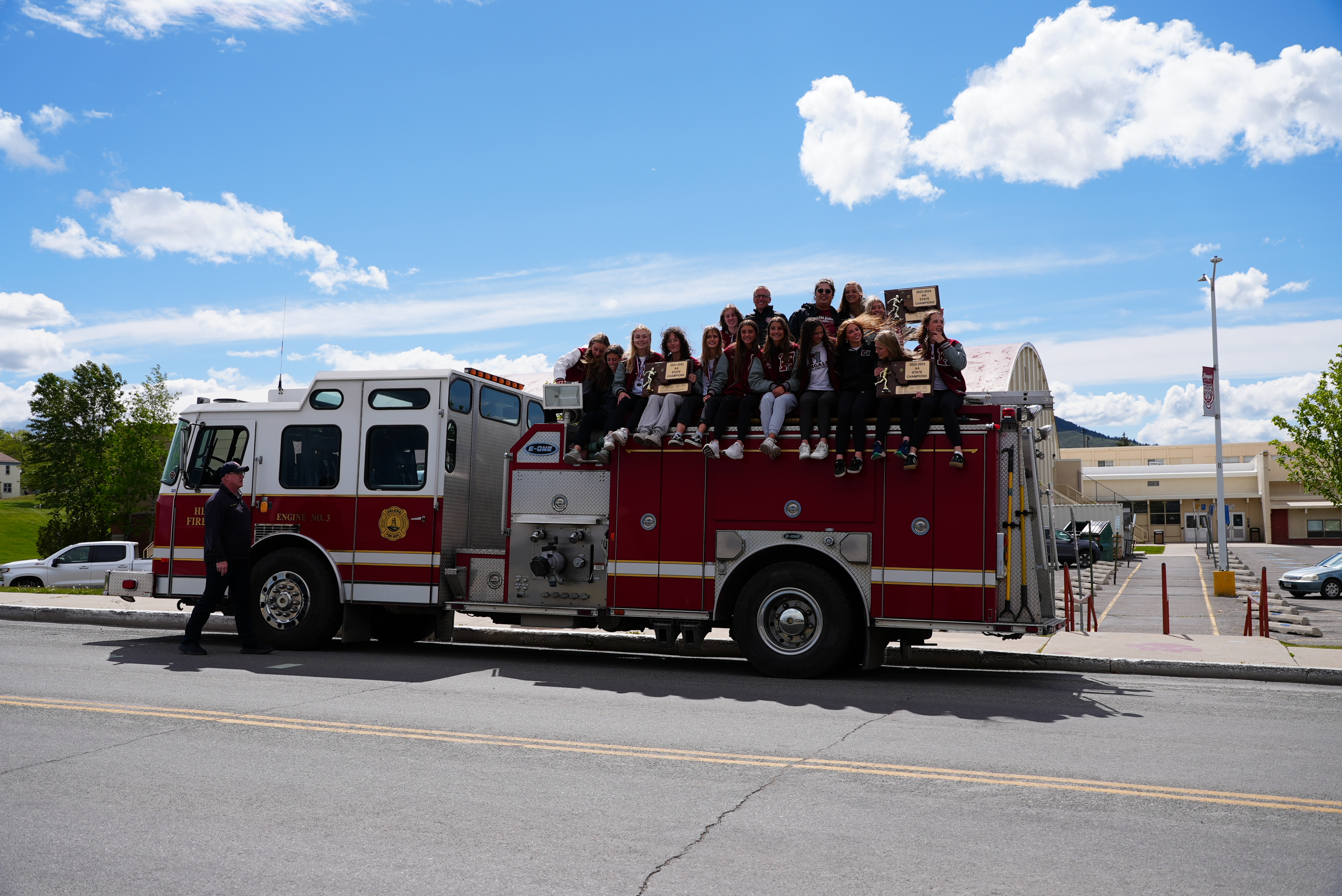 Track team posing on 