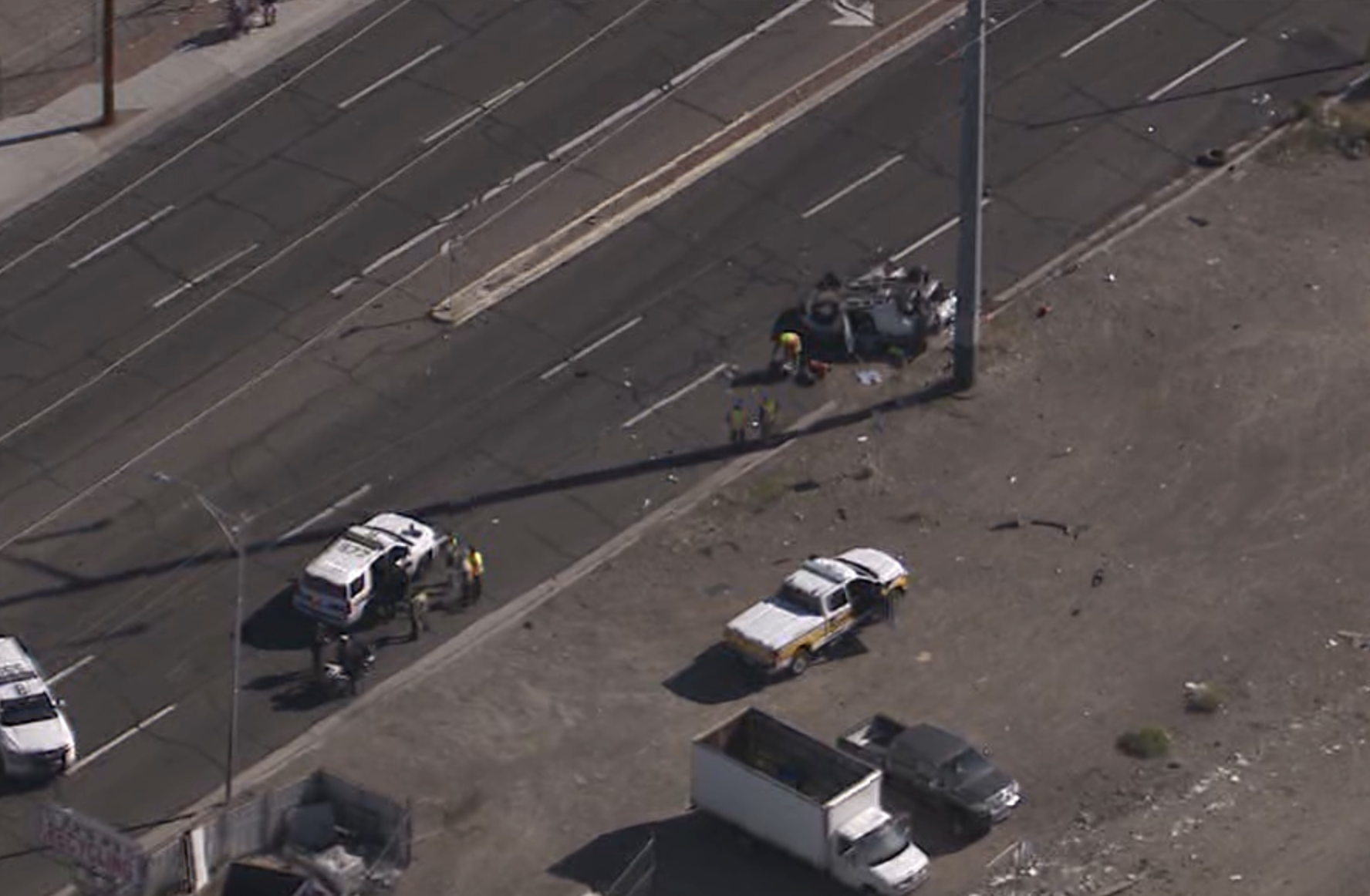 Serious rollover crash 37th and grand avenues