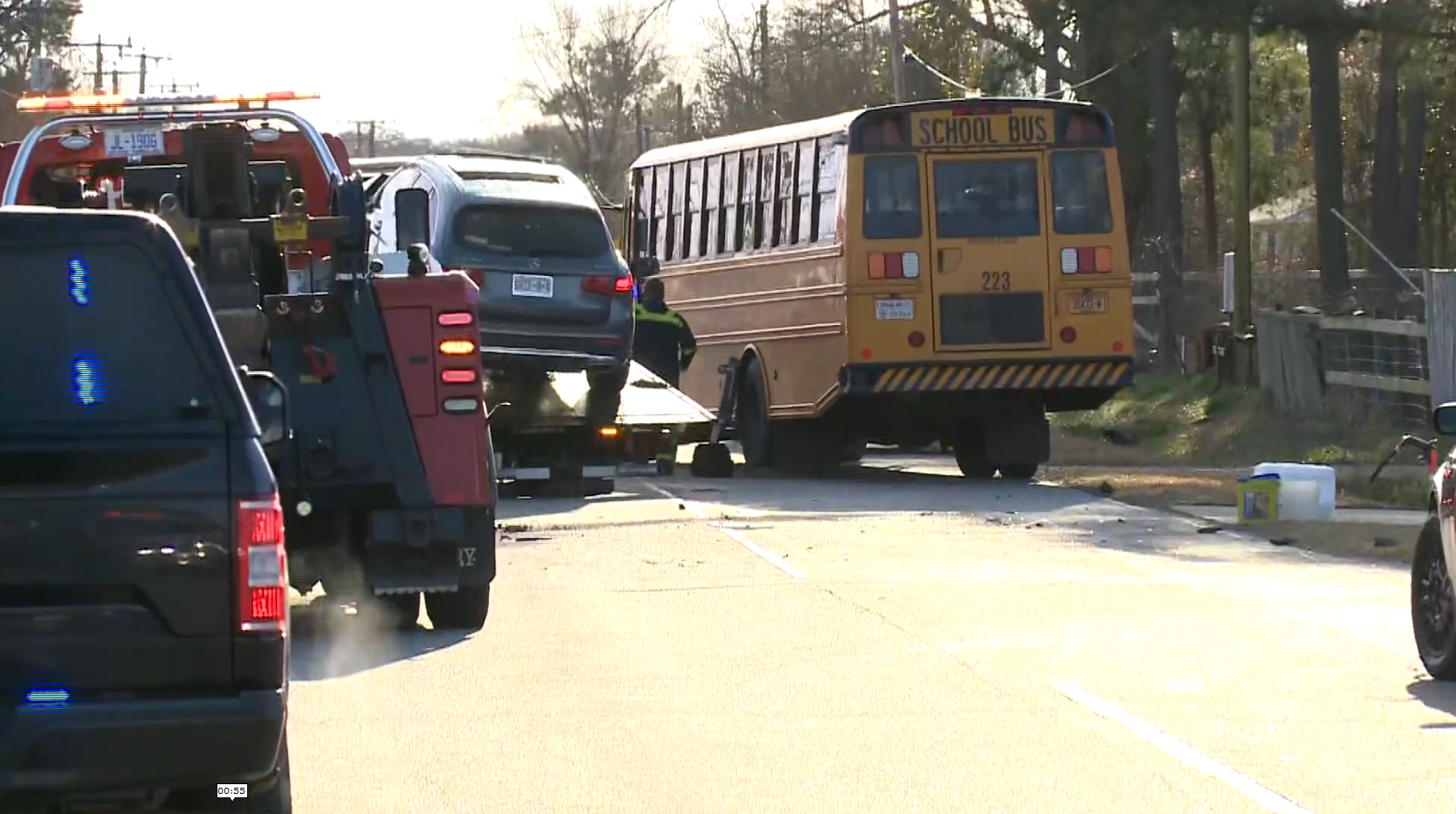 Crash involving school bus and vehicle outside of Pasquotank schools