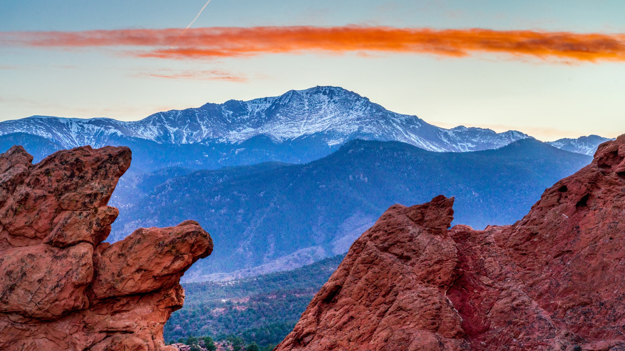 Garden of the Gods Larry Marr sunset
