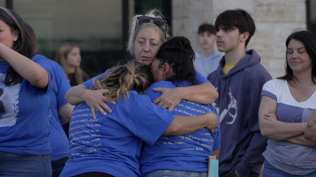 Balloon release for Adrian Banks
