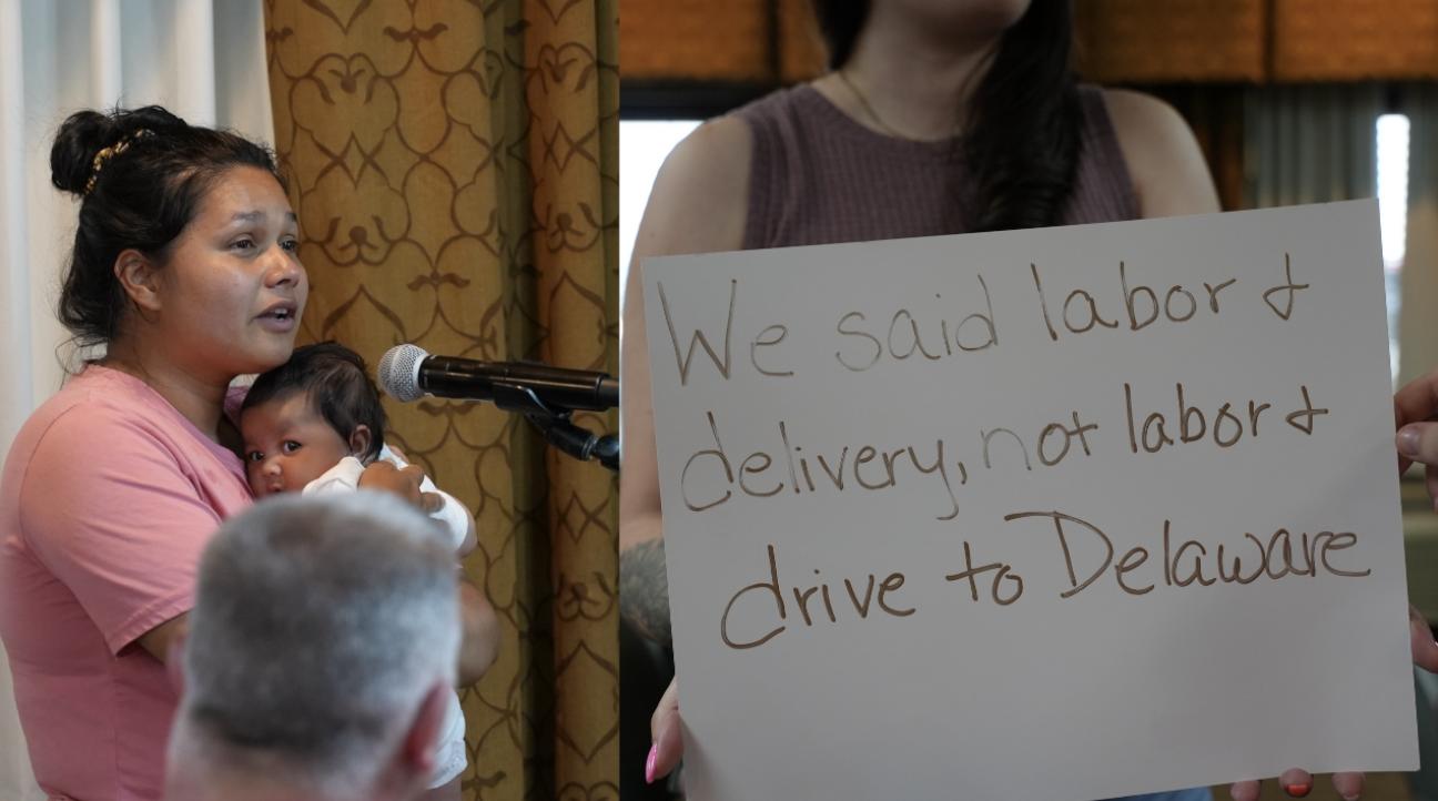 Community members make their voices heard over closure of birth center in Elkton