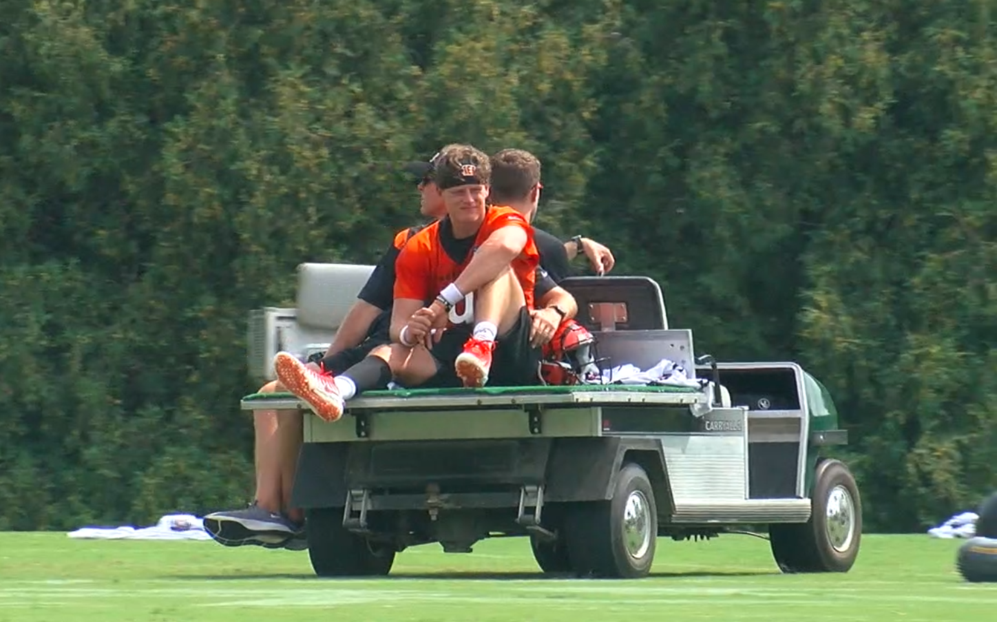Joe Burrow carted off