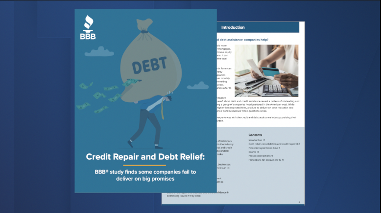 PROBLEM SOLVERS: BBB study finds some debt relief, credit repair companies fail consumers