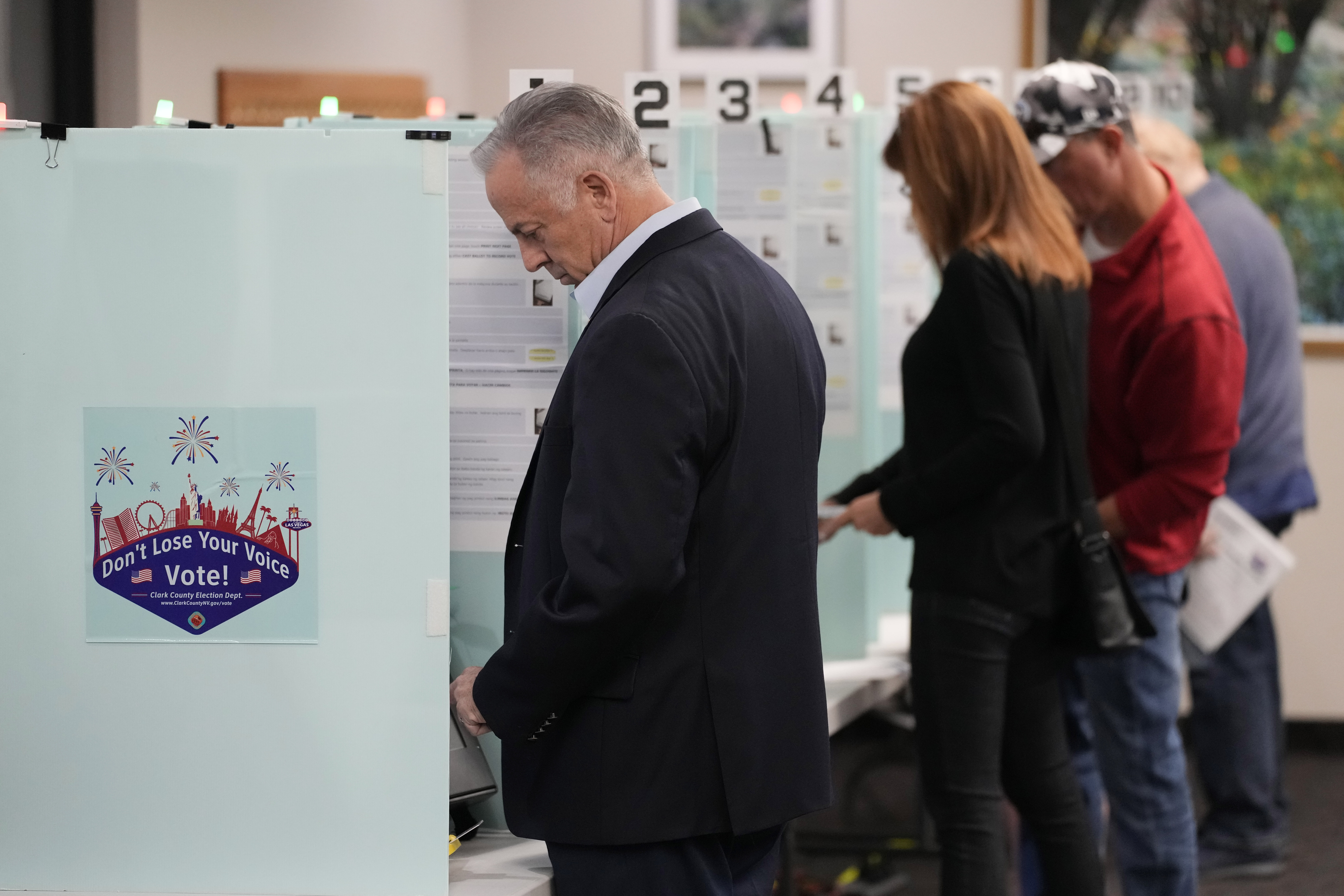 Joe Lombardo casts his vote