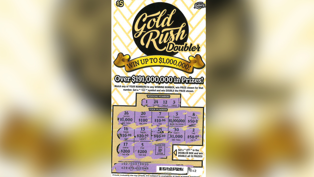 Marie Lucie Saint Eloi claimed a top prize of $1 million from the $5 GOLD RUSH DOUBLER scratch-off game.
