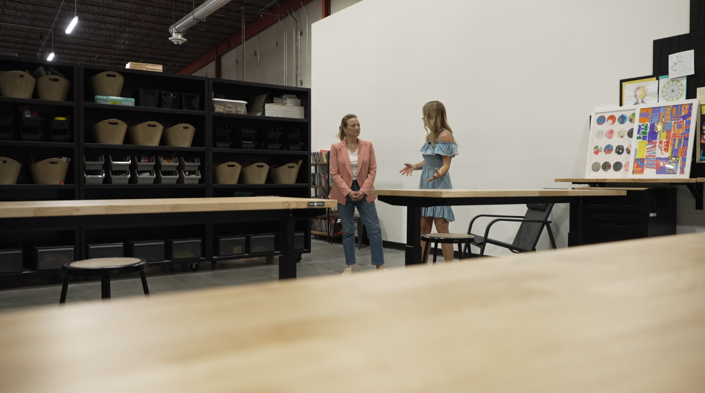 Inside the studio space at Foster Heart + Hope.