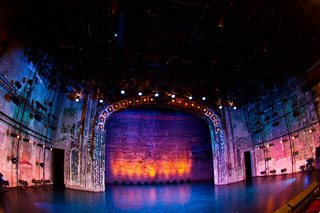Stage inside local theater