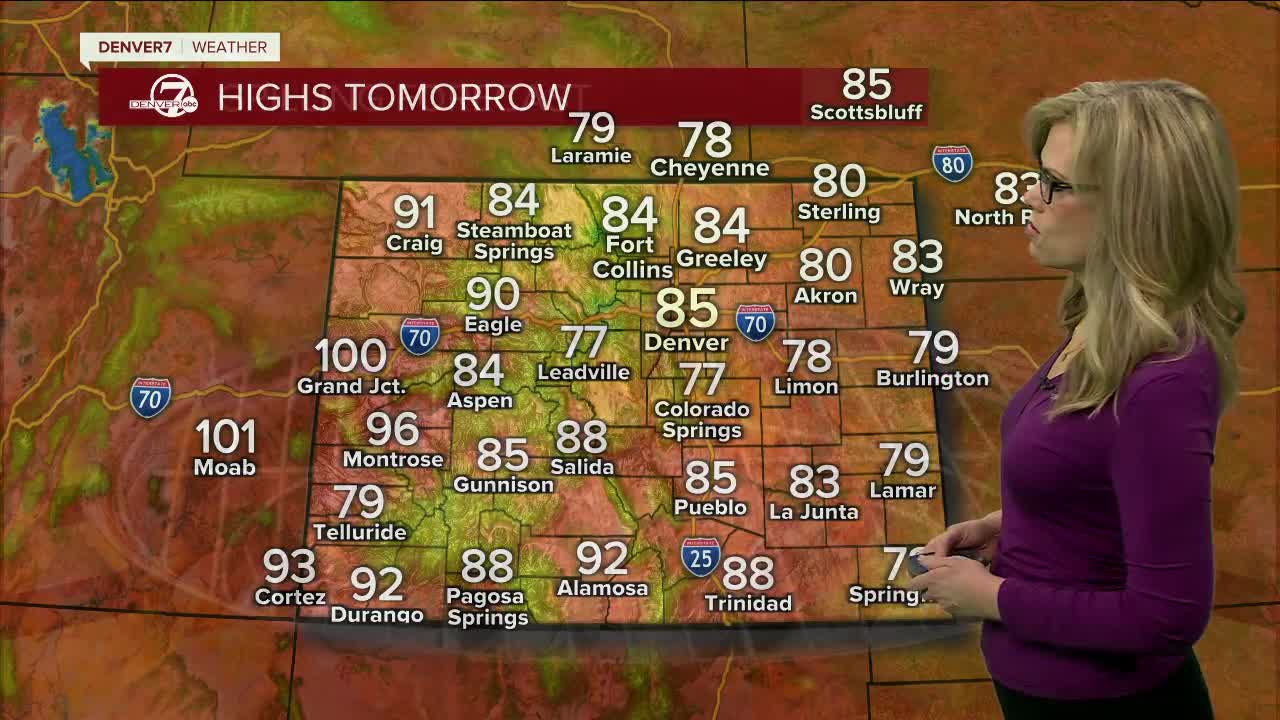 Highs on Sunday