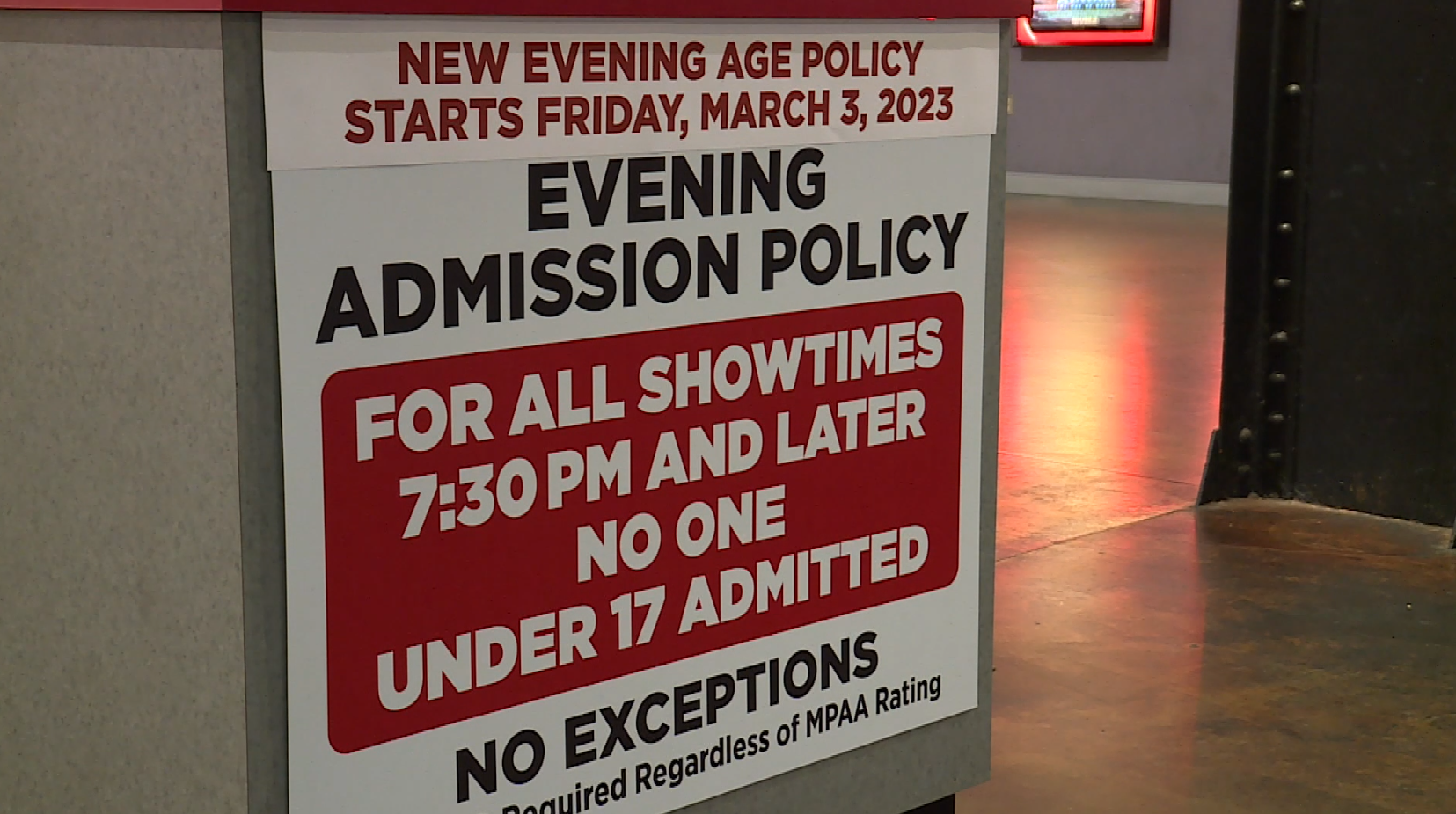 What drove Richmond movie theater to enforce age restrictions