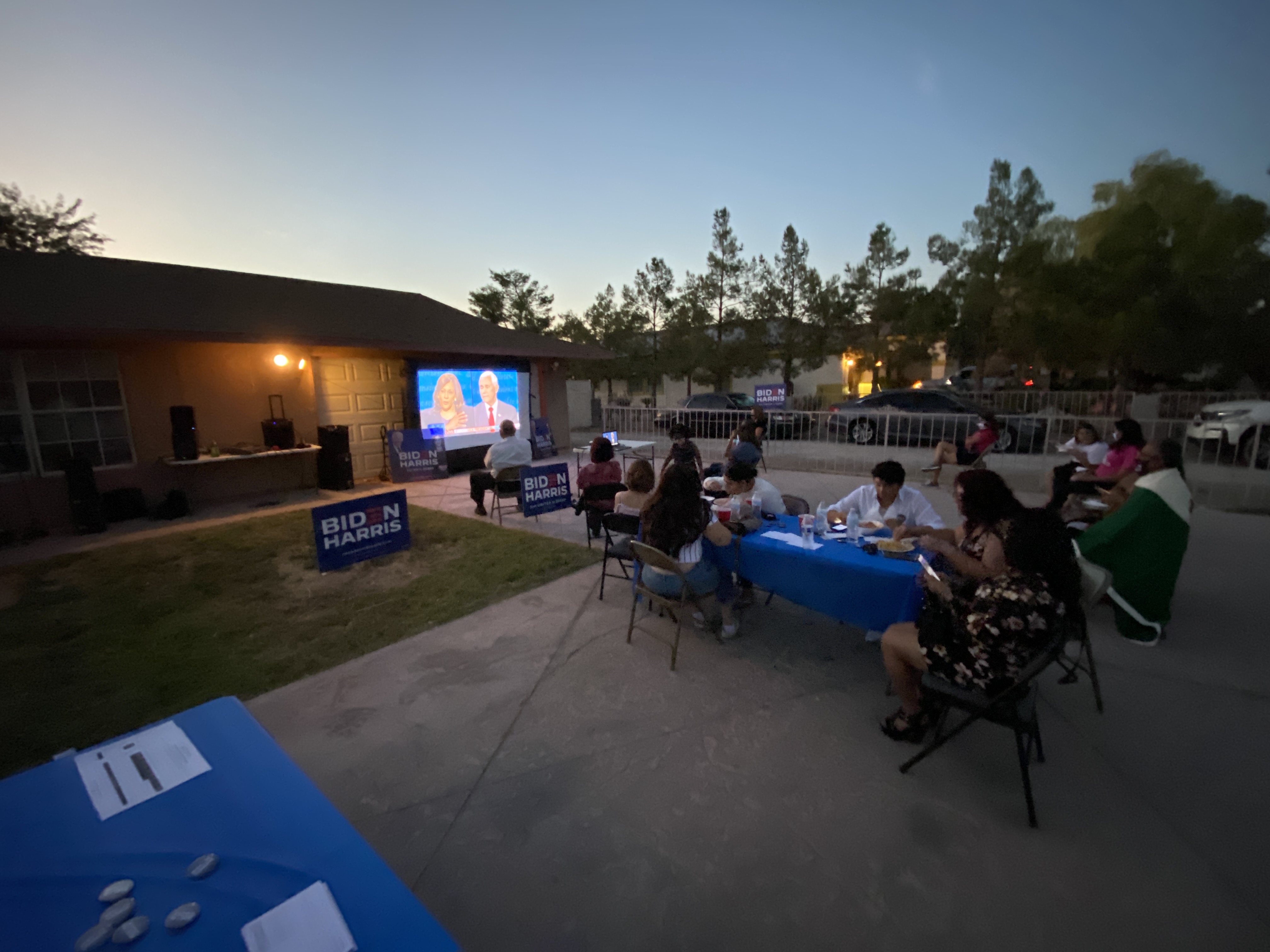 Supporters for both presidential candidates watched as the vice presidential nominees went head to head in a debate Wednesday night.