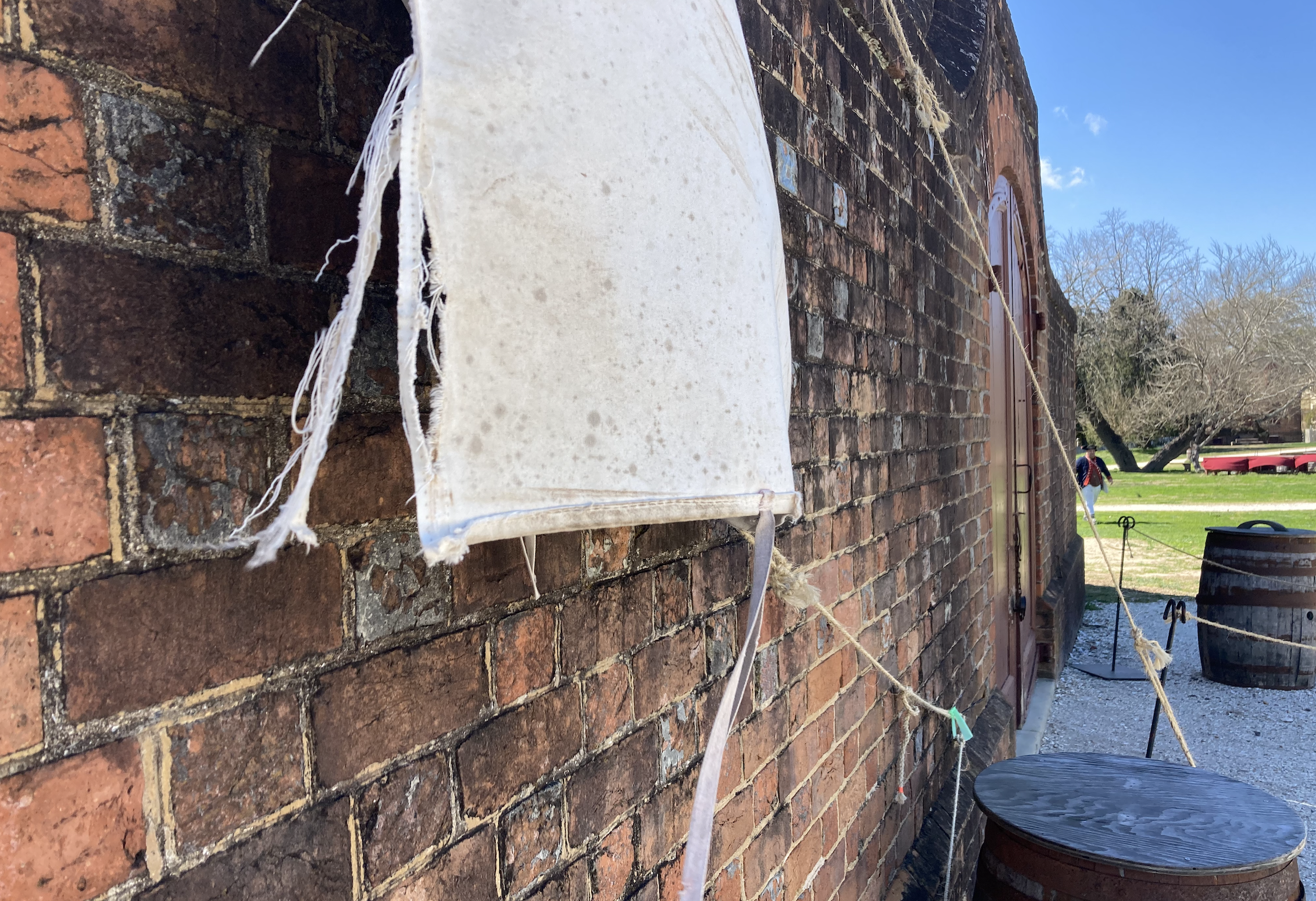 Mass grave hidden behind brick wall