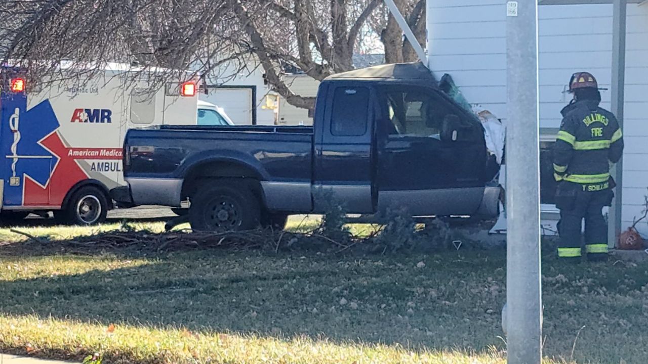Truck crashes into Billings house (November 17, 2021)