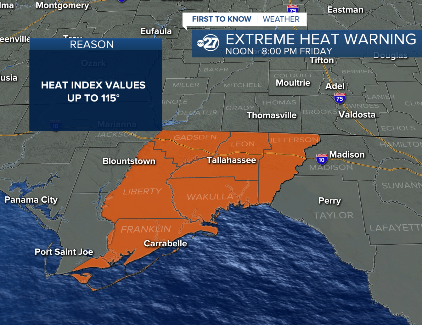 extreme heat warning (for 08/14/2026)