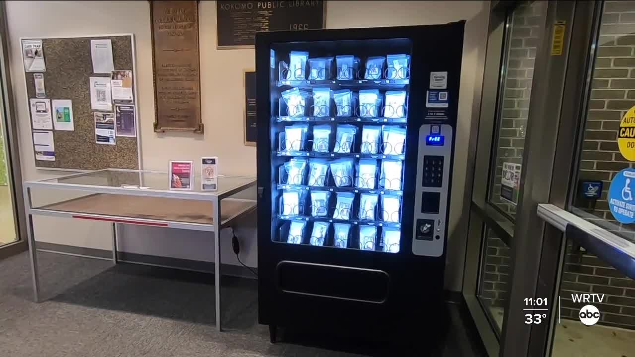 naloxone vending machine kokomo library