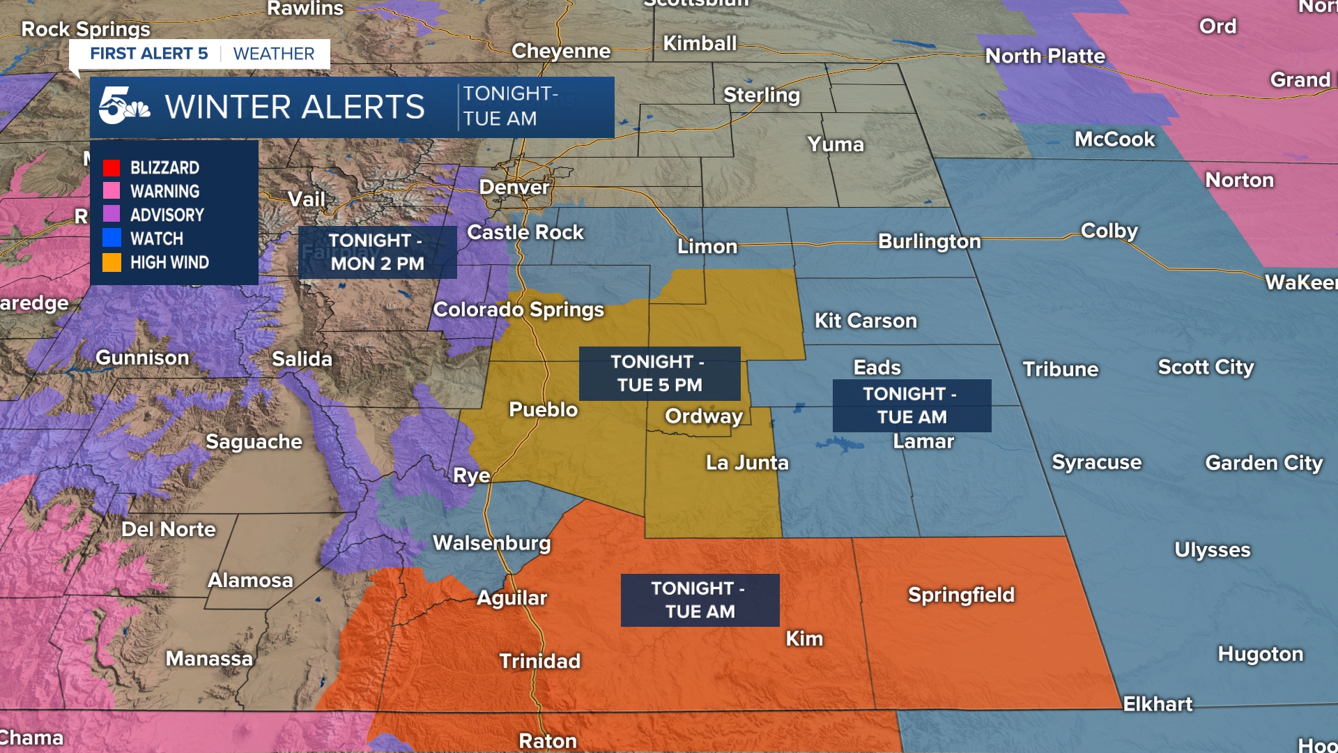 Weather Alerts for incoming Blizzard