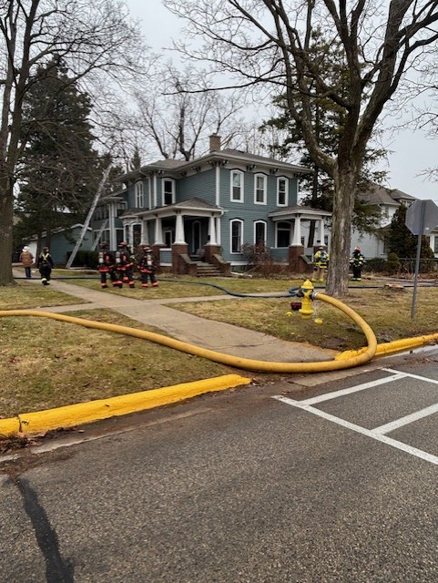 Scene of the fire at 831 Dodge Street in Lake Geneva on Saturday