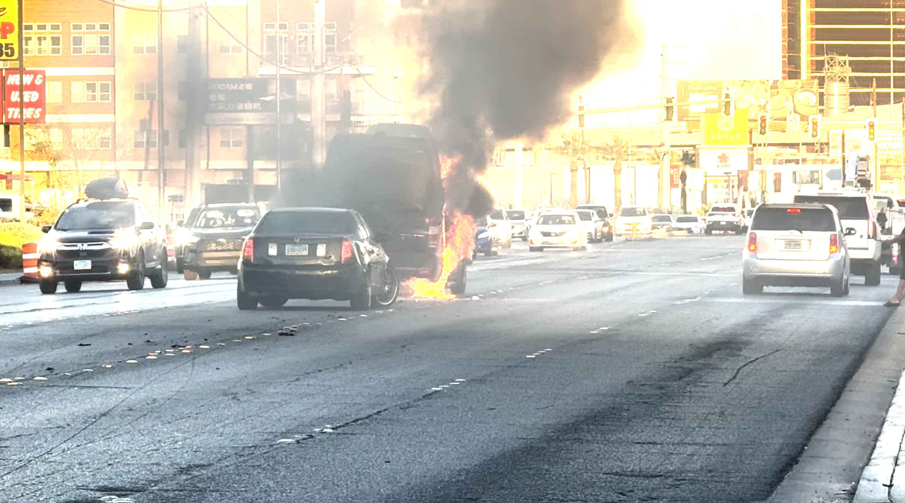 Fire on Valley View and Spring Mountain 