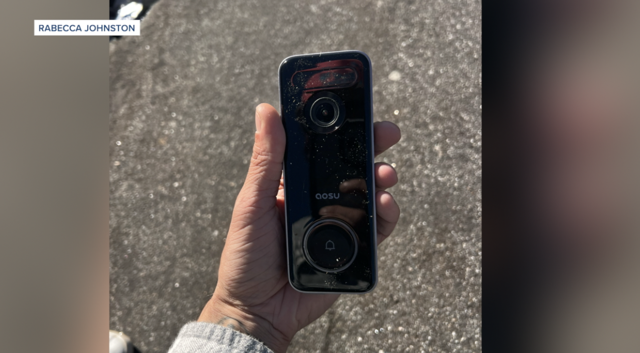 Rabecca Johnston's photo of the camera allegedly hidden in the restroom