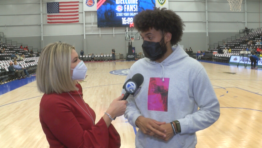 Jeanna Trotman interviews Pistons forward Isaiah Livers